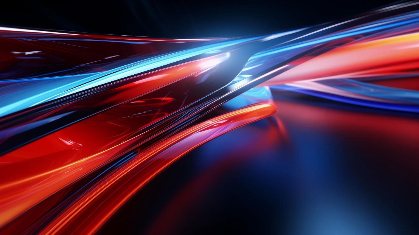 Red and blue wavy lines 
