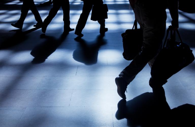 Close Image of Professionals Walking