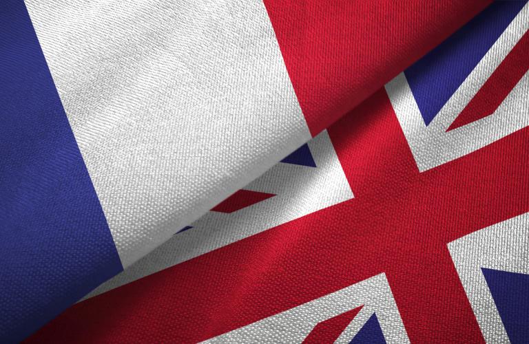 UK and French Flags