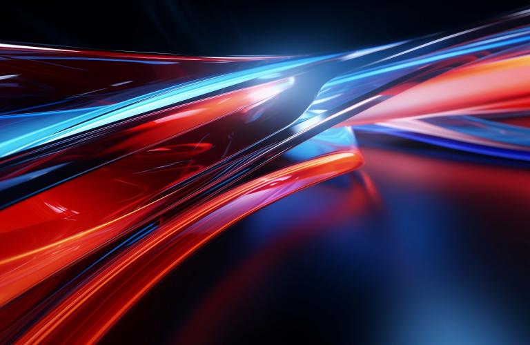 Red and blue wavy lines 